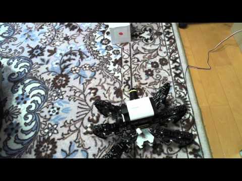 小型無線LANカメラと多脚ロボットKMR-M6で物体追跡ロボットの実験その2