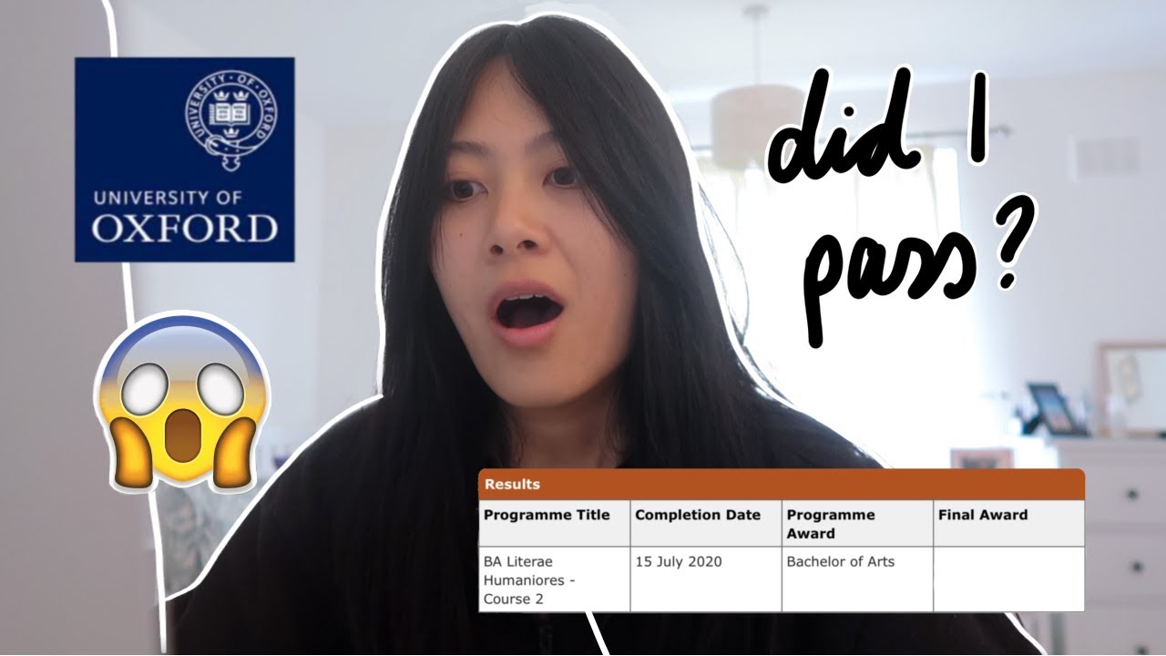 live reaction: opening my oxford uni degree results 2020 - YouTube