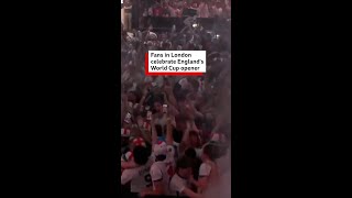 Fans in London celebrate England's World Cup opener