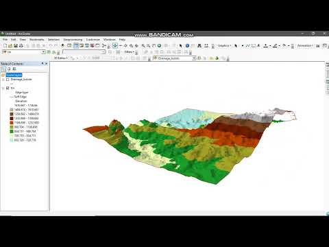 Digital Elevation Model of Bulolo Plantation in 3D Visualization (Arcscene).