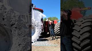 Tractor Cleaning With Foam Prevents Costly Breakdown #TractorCleaning #FarmMachinery #HeavyEquipment
