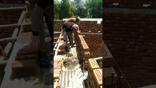 4inc brick wall dewal work #mistri #construction #house #building #working #work #hardwork #shorts