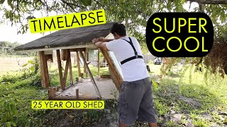 Timelapse Demolition Shed Playhouse 25+ years old