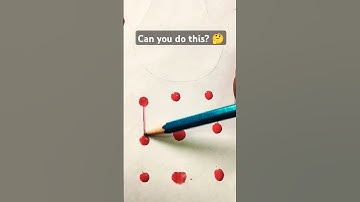 Connect all the dots in four straight lines! Only a genius can do it! #math #youtube#genius #shorts