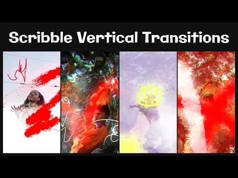 Scribble Vertical Transitions - Free Glitch Wipes for Reels (Ae)
