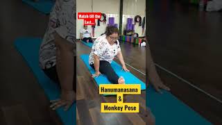 Hanumanasana or Monkey Pose #youtube #yoga #short #youtubeshorts #balance #fitgirl #healthcare