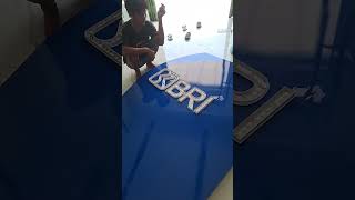 Pasang logo bri di bedrop bank bri cabang manokwari