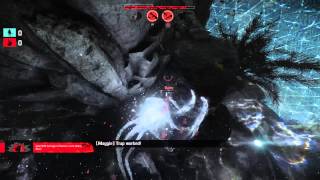 Evolve gameplay using the Wraith Elite skin