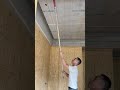 #Painter#Roller telescopic rod#Aluminum alloy telescopic rod#A painter applying white pain