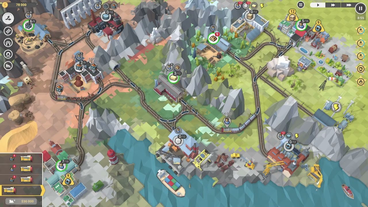 Train Valley 2 DLC (Workshop Gems. Ruby) Level 12:Diggy diggy hole