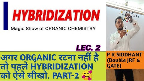 Hybridization part 2. CSIR-JRF-NET & IIT-JAM. Chemisrty by siddhant. p k siddhant.