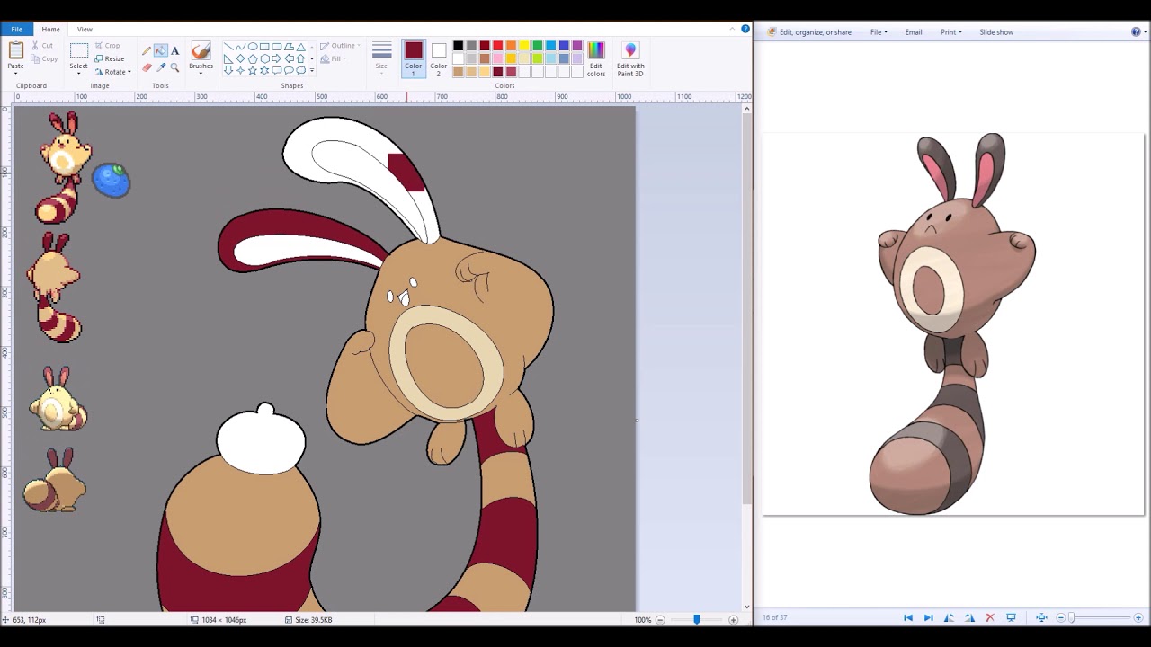 RR🗺️ Shiny Sentret [Speedpaint] - YouTube