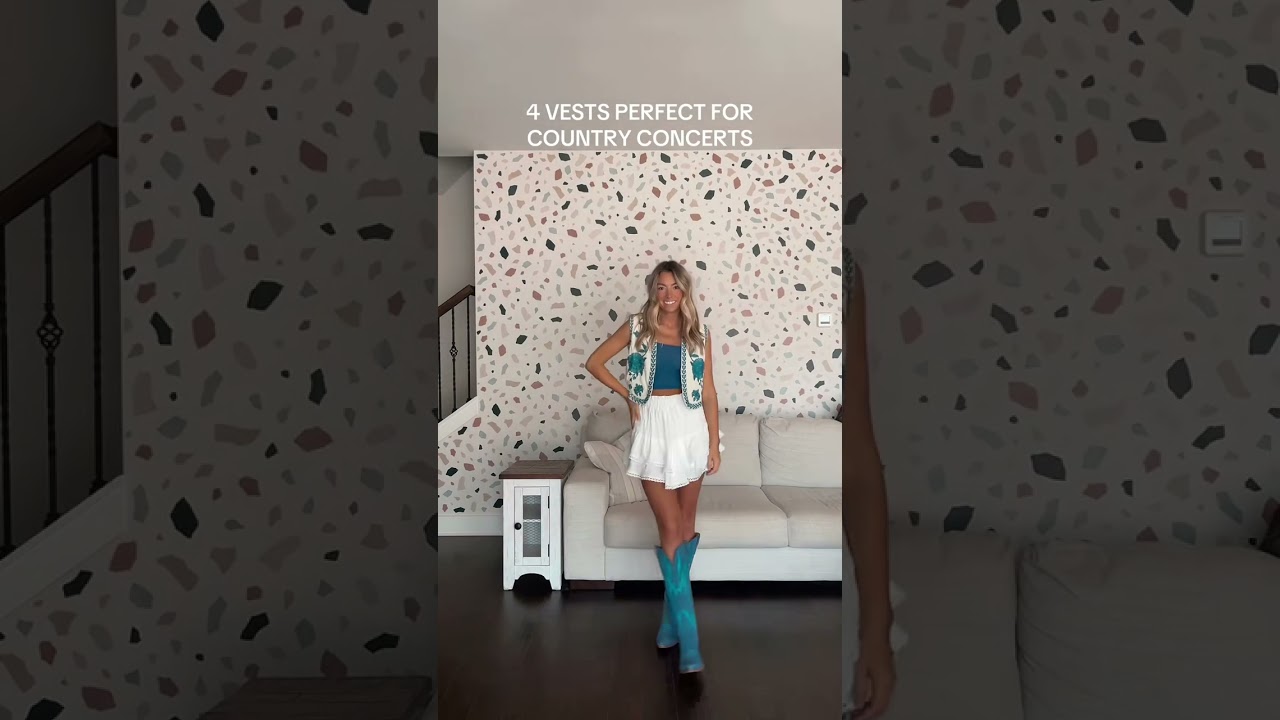 4 vests perfect for country concerts or a trip to Nashville!