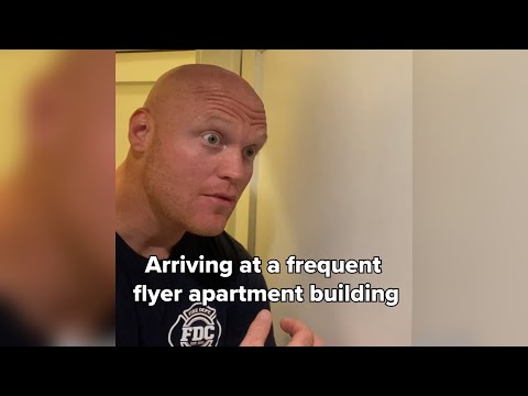 Arriving at a frequent flyer apartment building #ems #firefighter #flyer