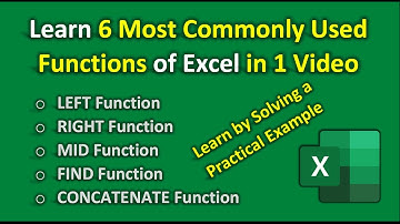 LEFT Function, RIGHT Function, MID Function, FIND Function, CONCATENATE Function in Excel