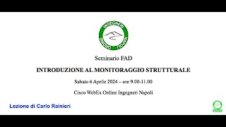 Sic Academy 06.04.24 Introduzione al monitoraggio strumentale. Lezione di C.Rainieri