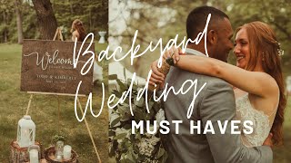 DIY BACKYARD WEDDING MUST HAVES! | Small Details You Might Forget
