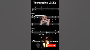 Transpose your jazz licks - Jazz Chromatic Harmonica Tabs Key of C
