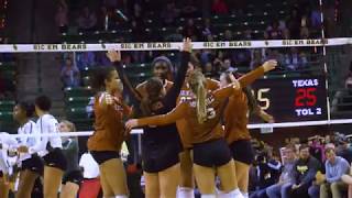 Texas Volleyball at Baylor Highlights [Nov. 17, 2018]