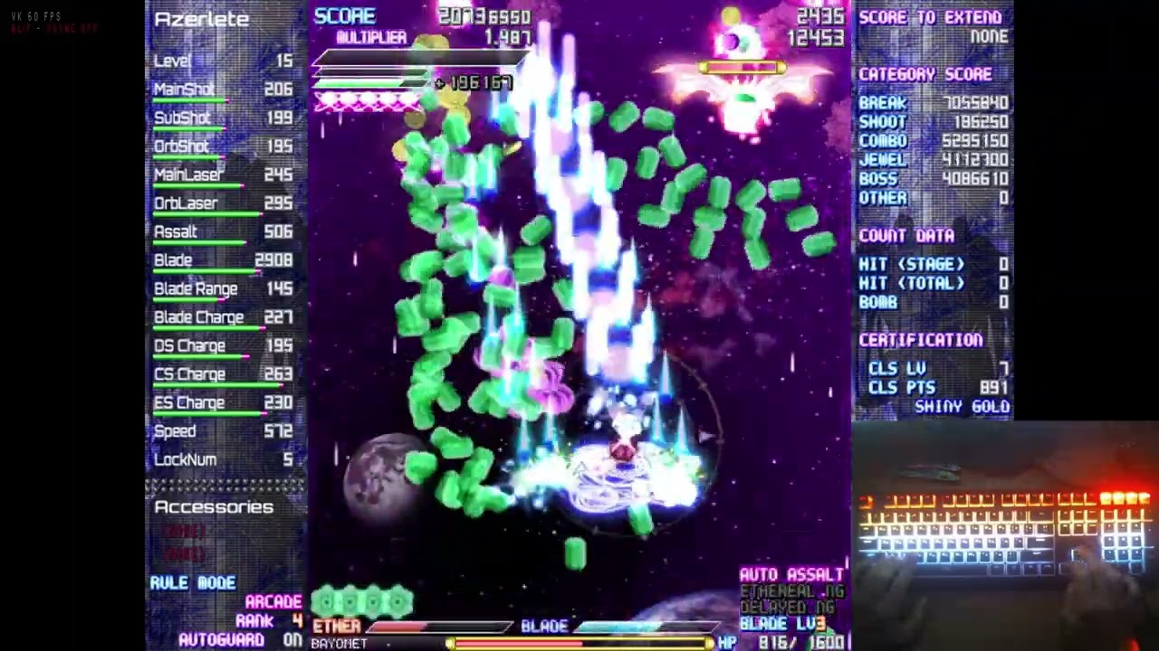 StellaVanity stage 6 arcade mode rank Ex stage portion nohit