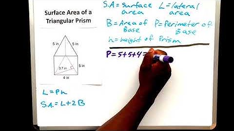Surface Area of a Triangular Prism - Math Video of Math Minutes Pro