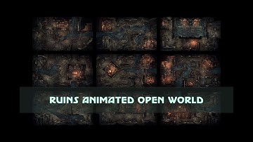 Ruins Animated Open World battle maps preview