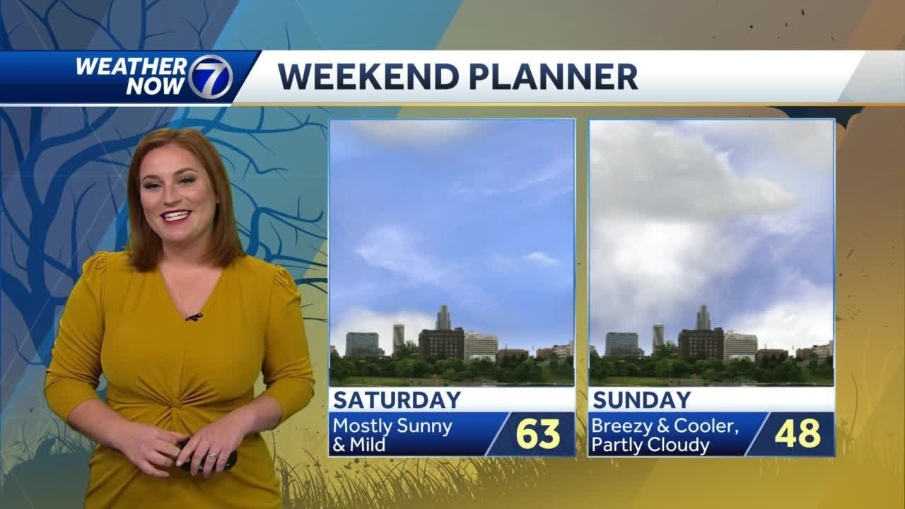 Bright and breezy Friday, warmer Saturday - YouTube