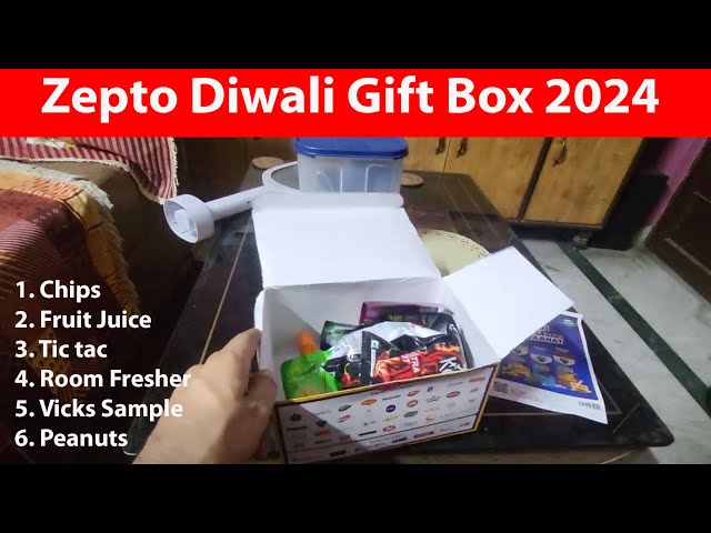 Zepto Diwali Gift Box 2024 Rs82 worth of gift - YouTube