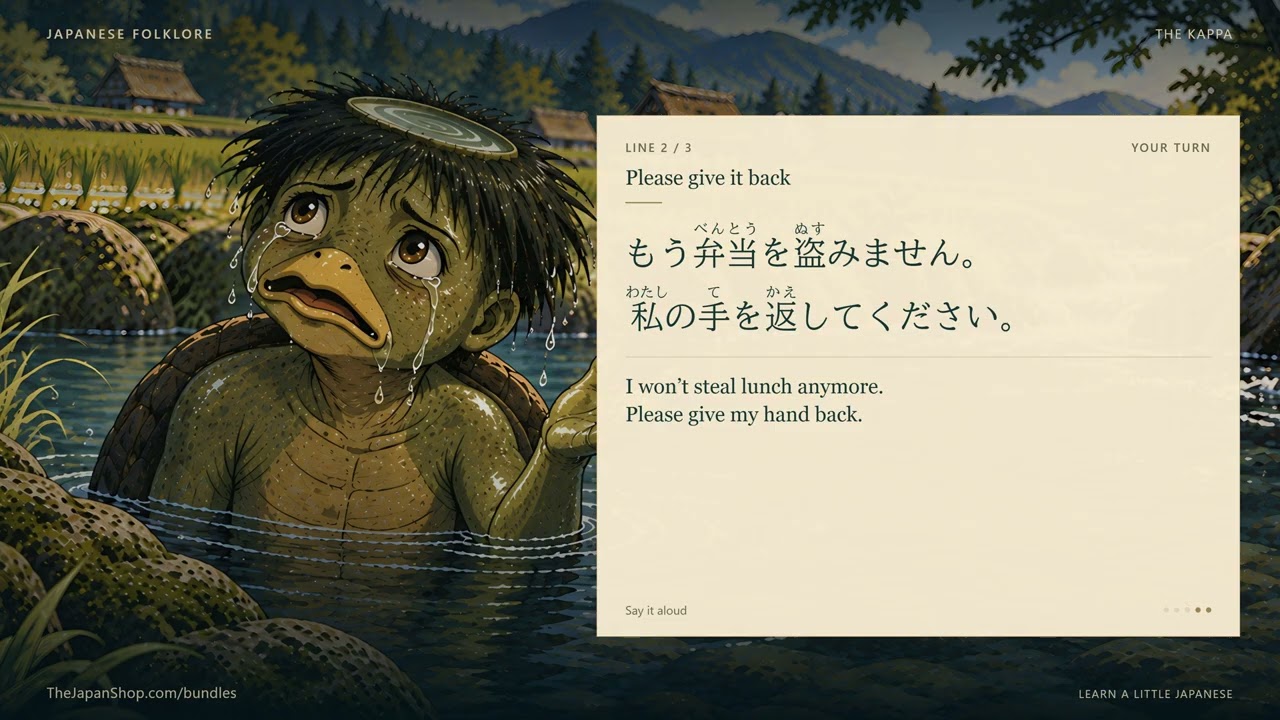 The Stolen Lunch | A Kappa Folktale in English & Japanese 河童