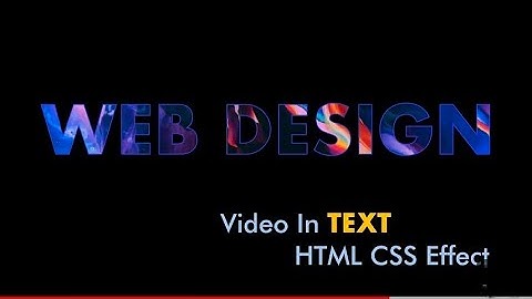 How to Add Video in Text Background Using HTML and CSS in Just 4 Minutes