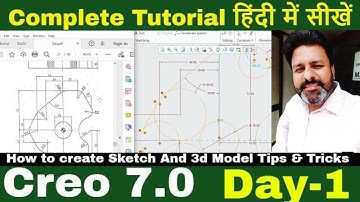 How to Create Drawing in Creo 7.0 tutorials for beginners in hindi | #Creo parametric tutorials