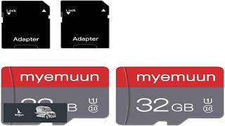 2 Pack 32 GB Micro Memory Card with Adapter TF Memory Card