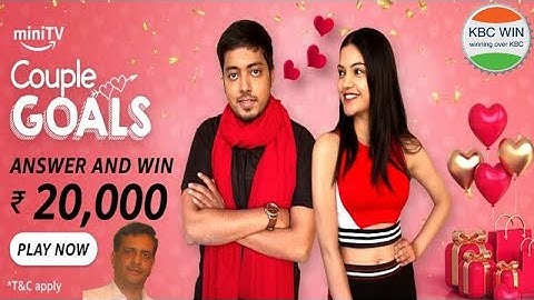 Amazon miniTV Couple Goals Quiz Answers l Amazon Quiz l Answer & Win ₹ 20000 Amazon Pay Balance