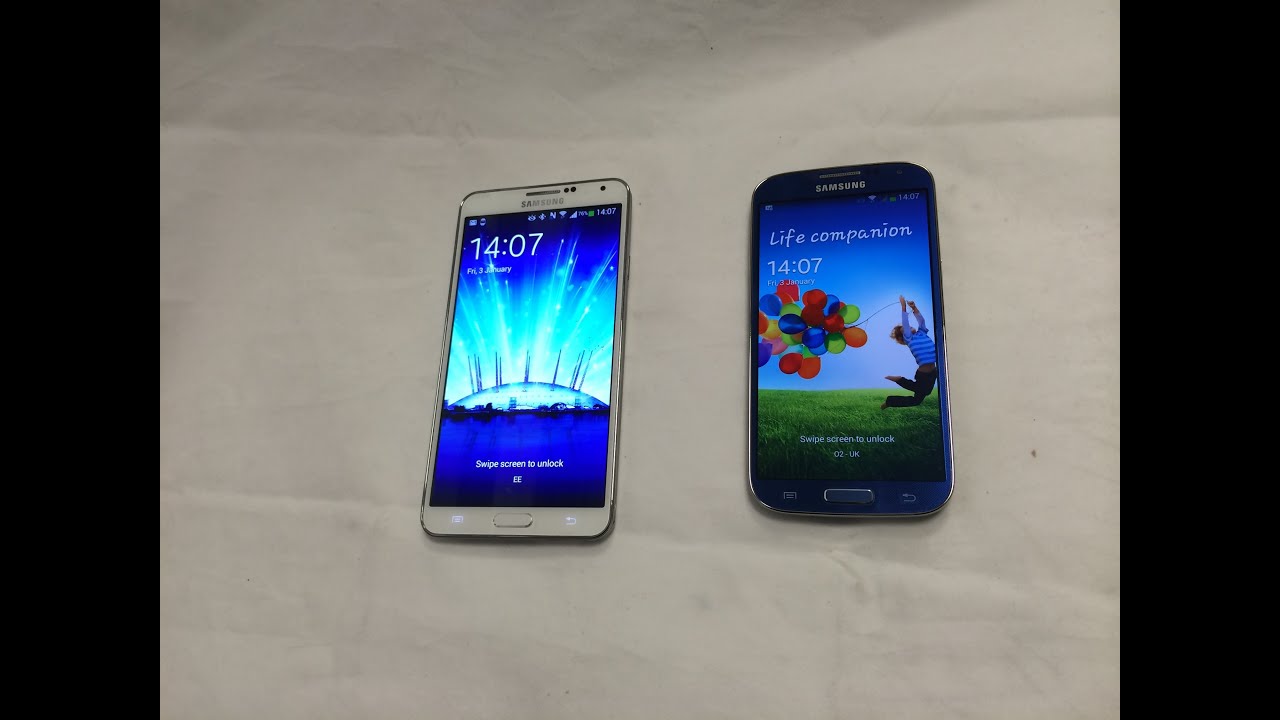samsung galaxy S4 vs samsung galaxy note 3 on gameplay review
