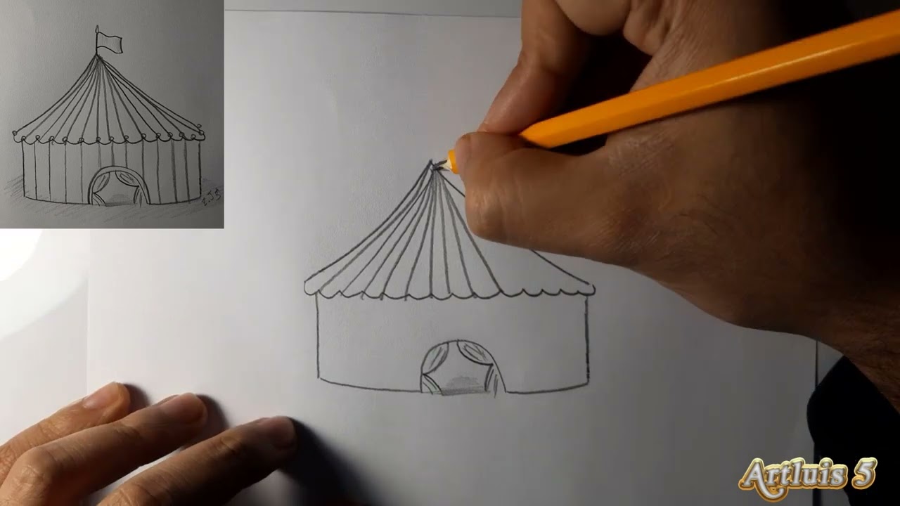 como desenhar um circo - YouTube
