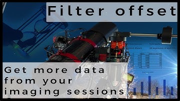 Filter offsets for astrophotography. Take advantage of NINA, Sharpcap or other imaging software.