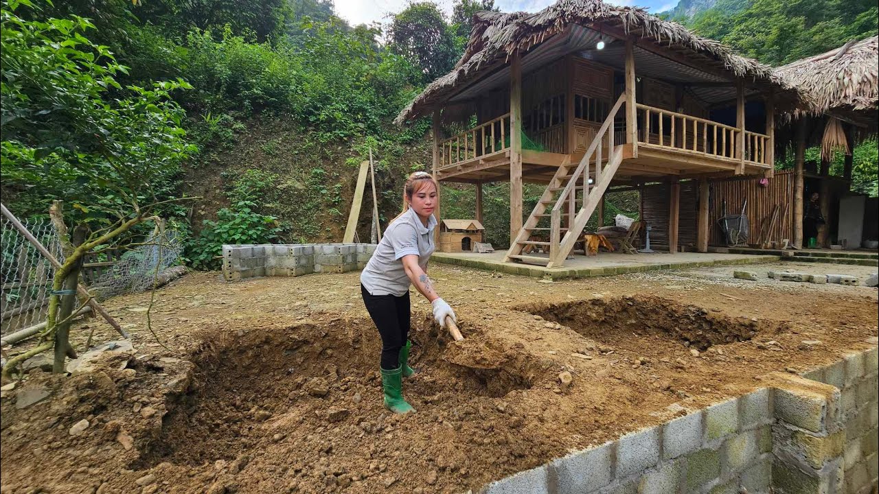 Digging underground to build fish tank - Green forest farm, free ...