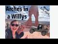 Arches in a willys jeep dead horse point petrogylphs ejs 2024flat fender