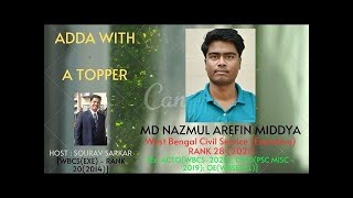 Md. Nazmul A. Middya | DMDC, WBCS(Exe) | Rank 28 | WBCS 2021 | ANTHROPOLOGY Optional | 2nd Attempt