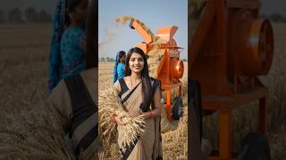 yeh machine gehun nikalne mein kitna time bachata hai #timesaver #agriculture