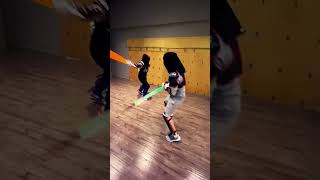 Lightsaber fencing: excerpt #starwars #lightfencing #shorts