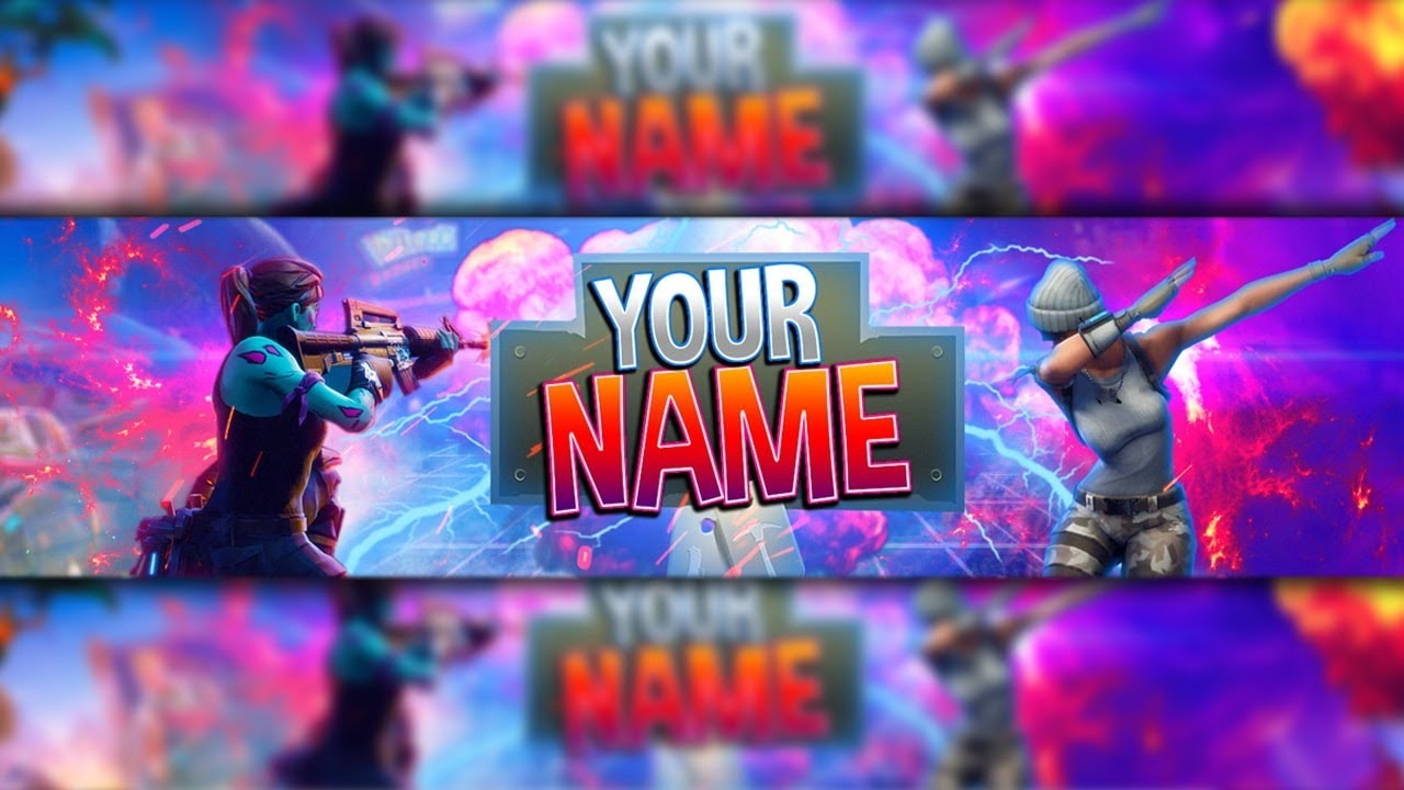100 Free Fortnite Channel Art Banner Template Photoshop Youtube