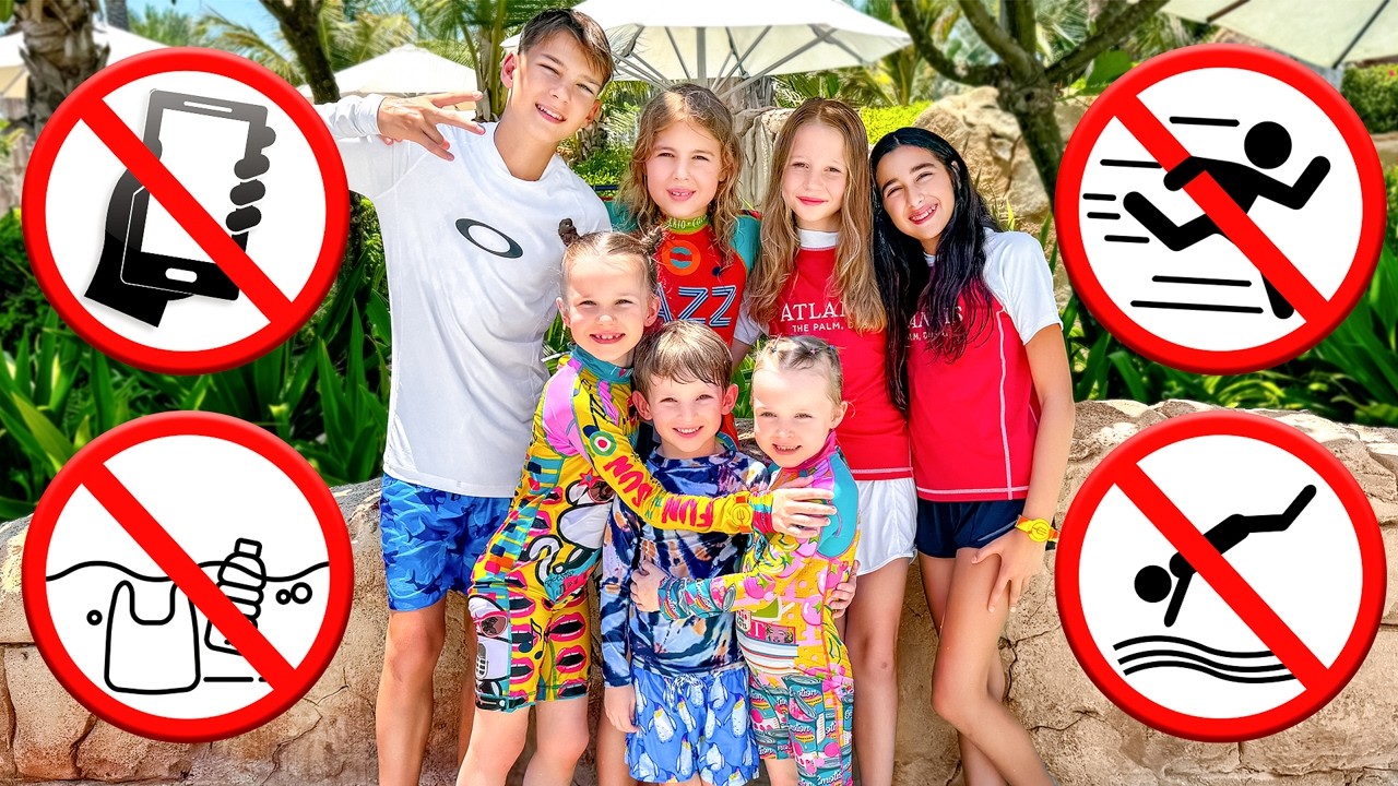 🌊 ¿Qué NO se puede hacer en el parque acuático? ¡Reglas divertidas!