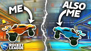 ROCKET LEAGUE, BUT I'M ON BOTH TEAMS AT THE SAME TIME