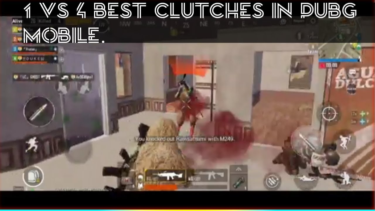 1 vs 4 BEST CLUTCHES IN PUBG MOBILE - YouTube