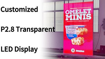 Customized P2.8 Transparent LED Screen for Window Display