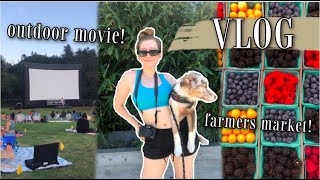 DAYS IN MY LIFE | going to an outdoor movie in LA, snack haul, + going to our local farmers market