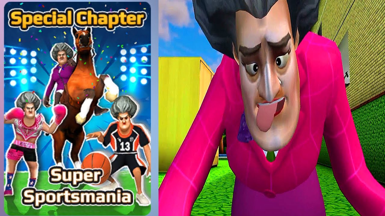 Scary Teacher 3D - Special Chapter - Super Sportsmania: All 5 Levels Walkthrough (English Episode)