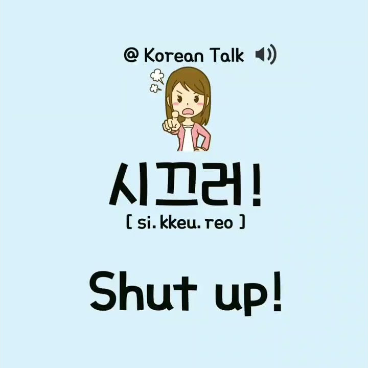 how-to-say-shut-up-in-korean-language-speaker-sir-youtube