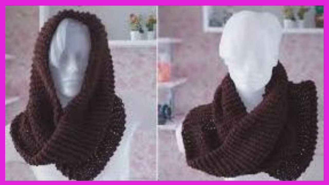 GOLA CAPUZ TRICO TUNISIANO REVERSO TUTORIAL MARLY THIBES